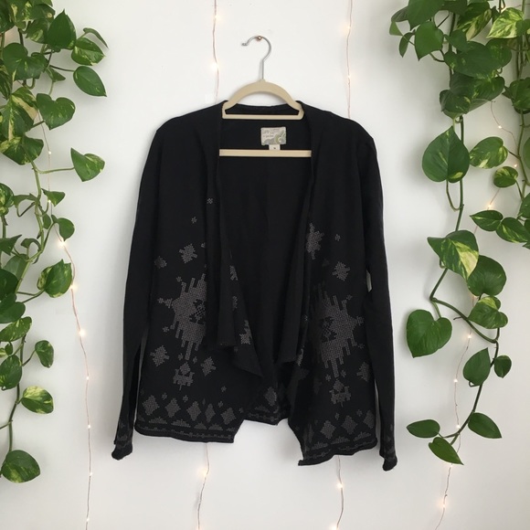 black aztec cardigan